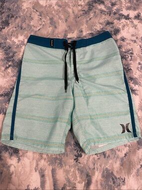 Hurley Striped Kids Swim Trunks